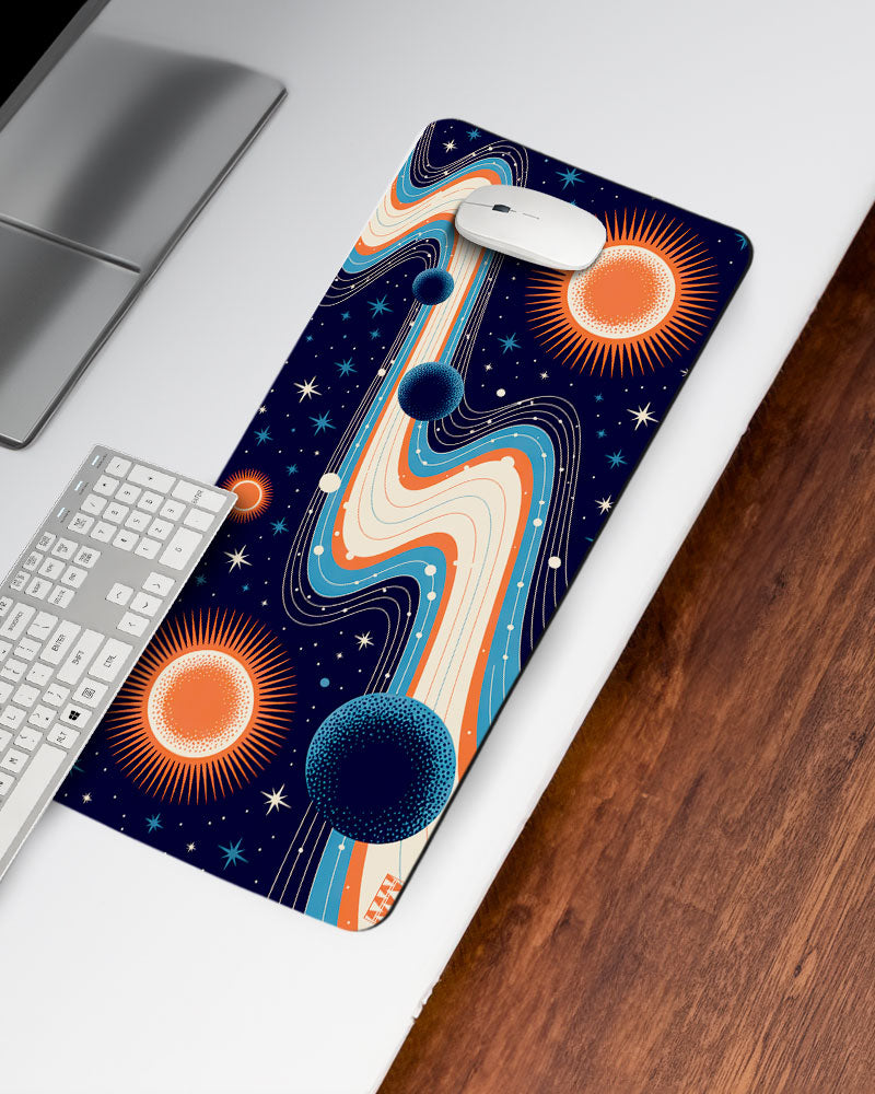 Orbit Flow Dance of the Celestial Pathways DeskMat