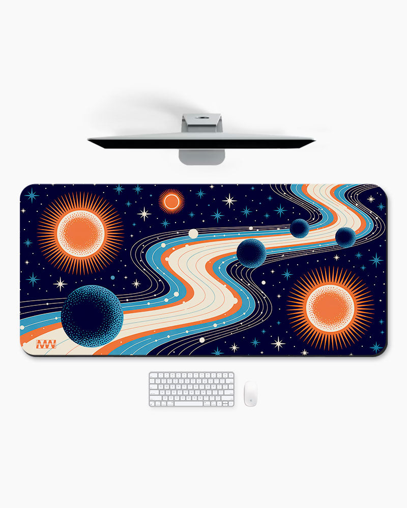 Orbit Flow Dance of the Celestial Pathways DeskMat
