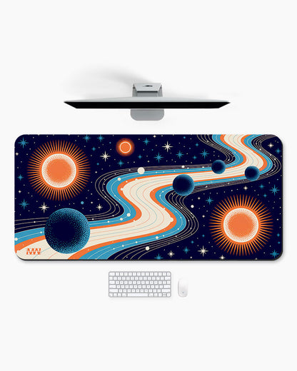 Orbit Flow Dance of the Celestial Pathways DeskMat
