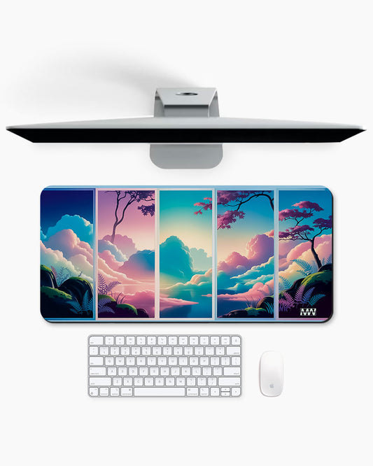 Painted Twilight Tranquility in Panels Deskmat
