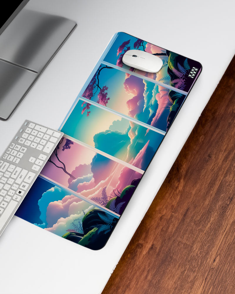 Painted Twilight Tranquility in Panels Deskmat
