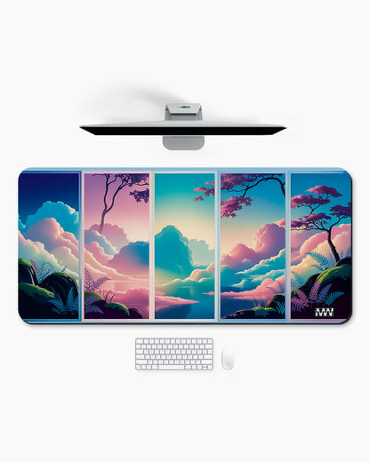 Painted Twilight Tranquility in Panels Deskmat