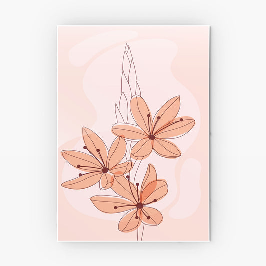 Pastel Floral Art metal poster