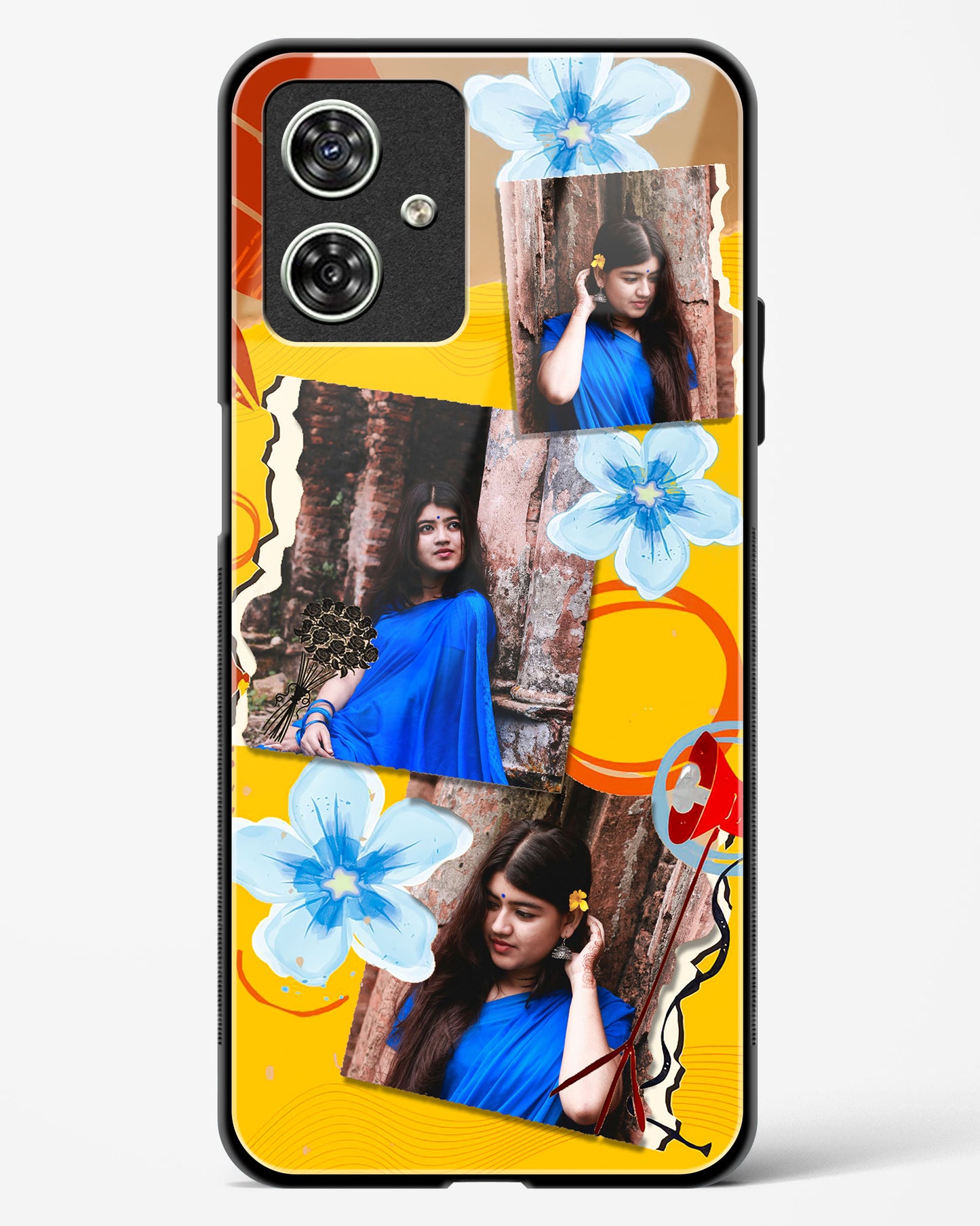 Personalised Polaroid Memories Glass Phone Case-Moto G54 5G