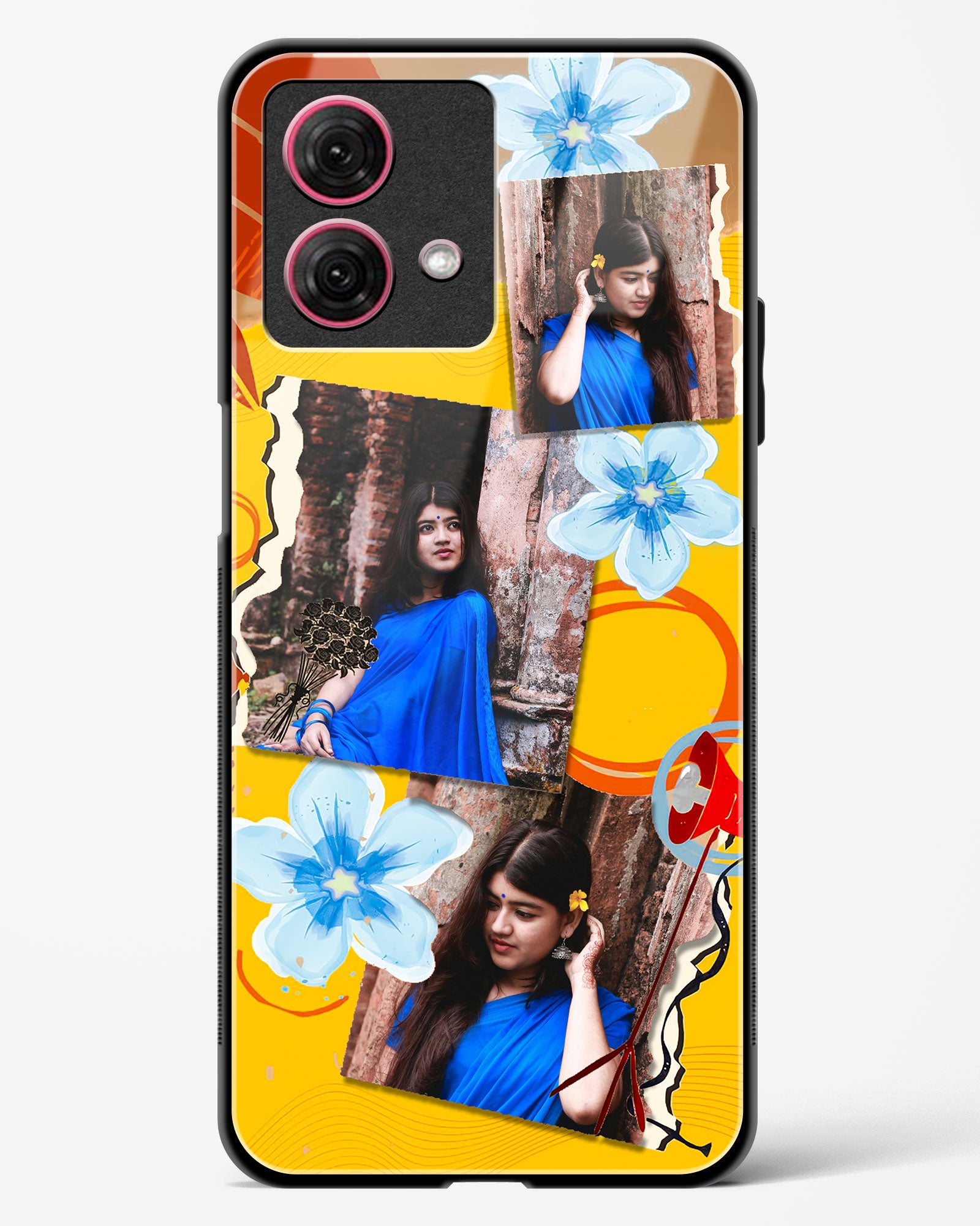 Personalised Polaroid Memories Glass Phone Case-Moto G84 5G