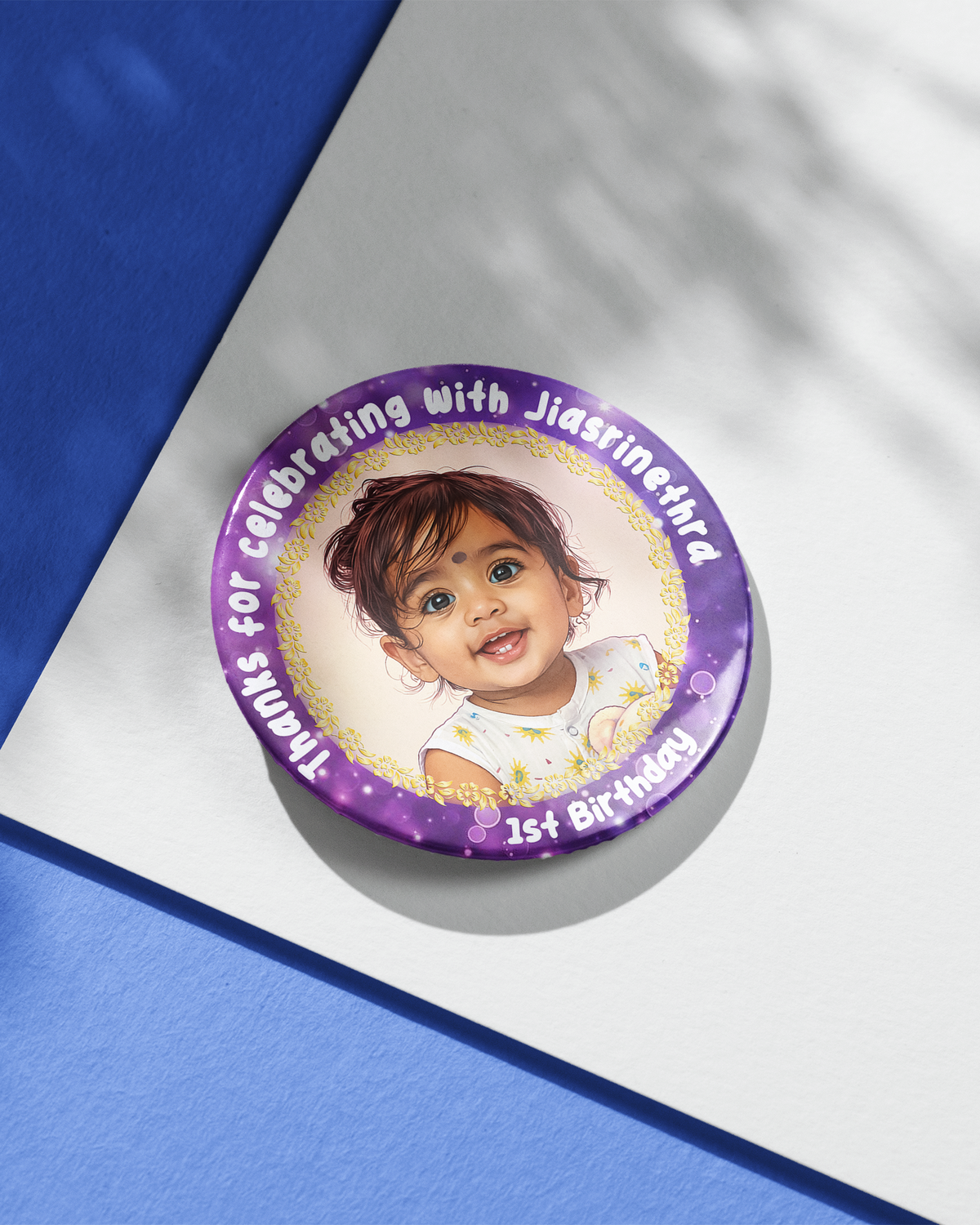 Personalized Birthday Button Badge with Pin-Back (58mm)
