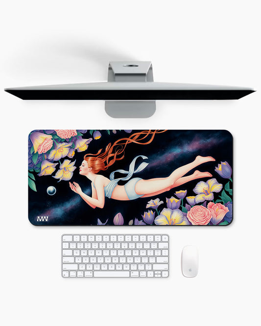 Petals in Orbit A Dreamer’s Escape Deskmat