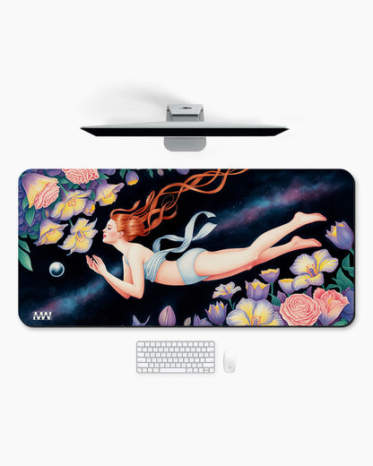 Petals in Orbit A Dreamer’s Escape Deskmat