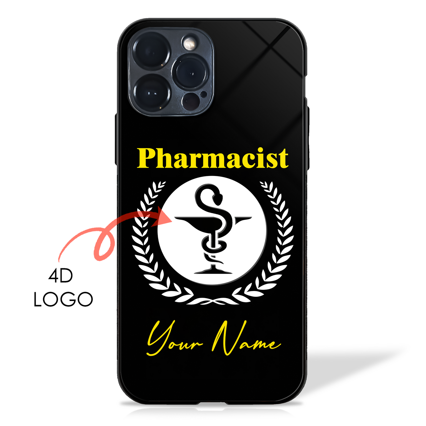 Your Name Dream Profession - 4D Logo Glass Case (20+ Professions)