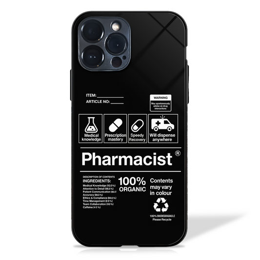 Pharmacist Essence Glass Case (Black & White)