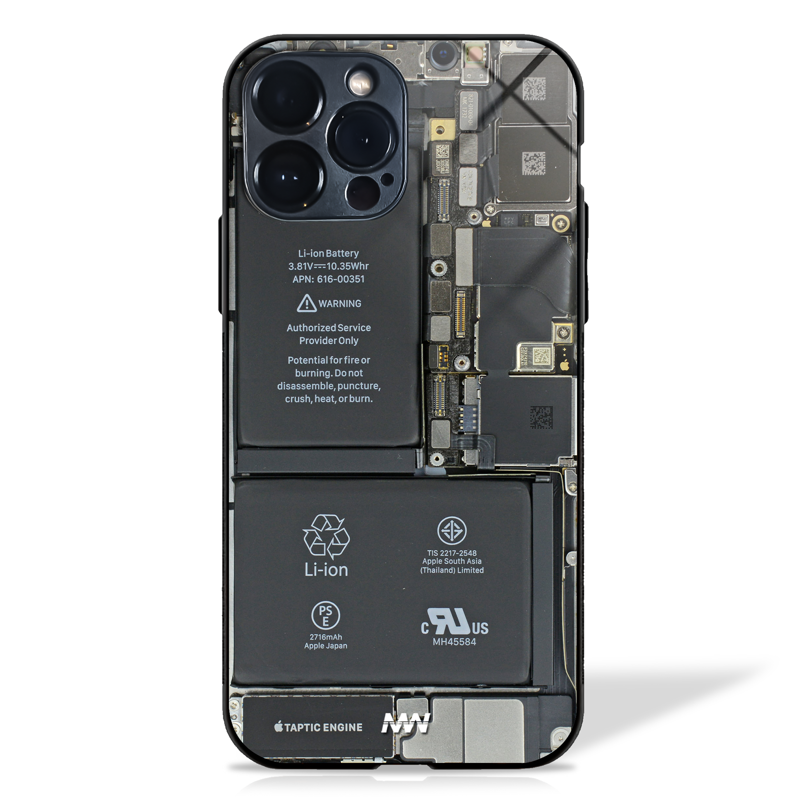 Phone Graph X Ray View GLASS CASE MW Stuffs Phone graph x ray view glass case mw stuffs