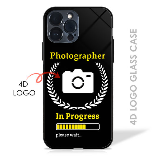 Photographer in Progress - 4D Logo Glass Case