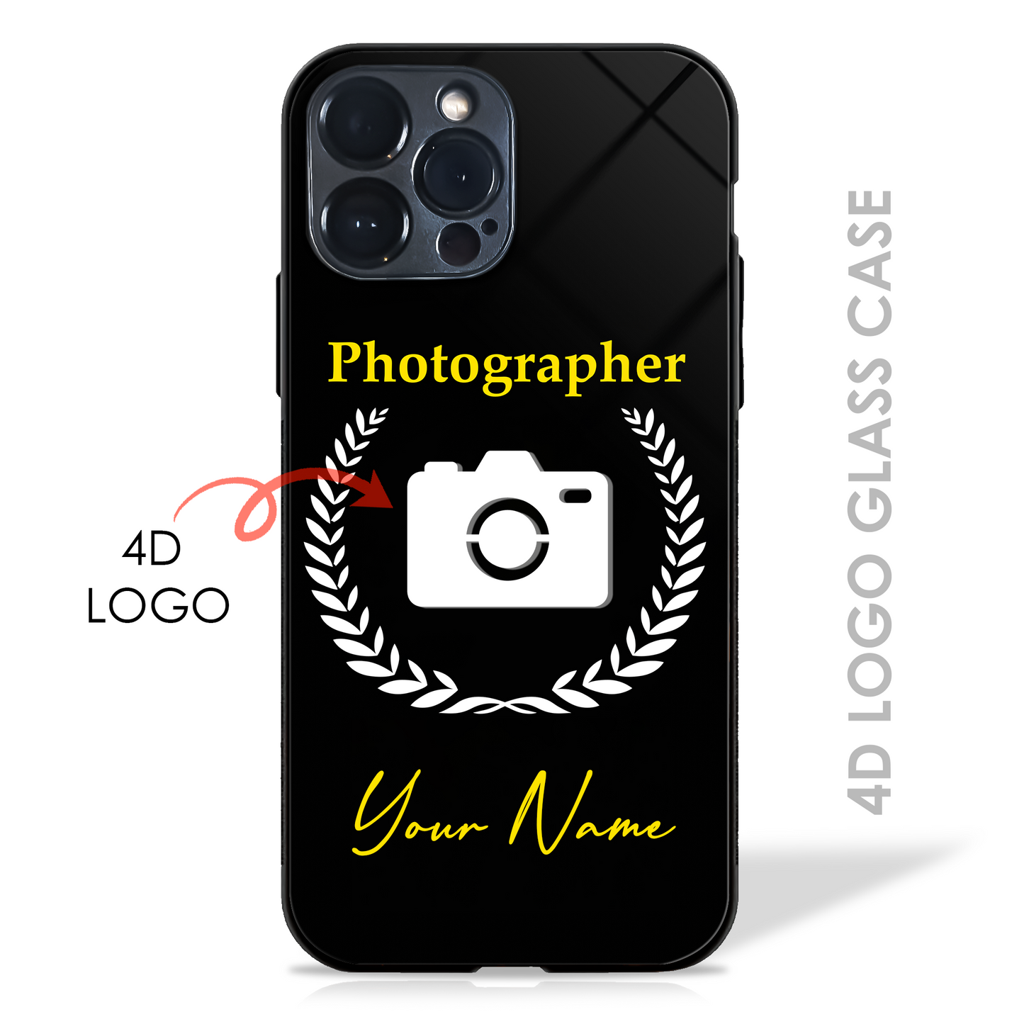 Your Name Dream Profession - 4D Logo Glass Case (20+ Professions)