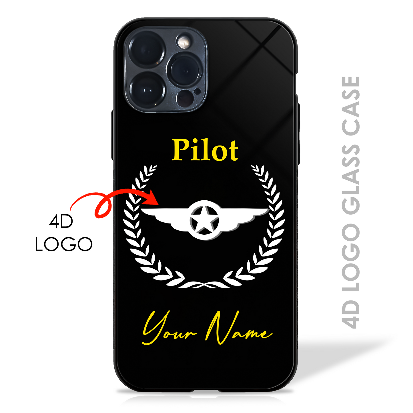 Your Name Dream Profession - 4D Logo Glass Case (20+ Professions)