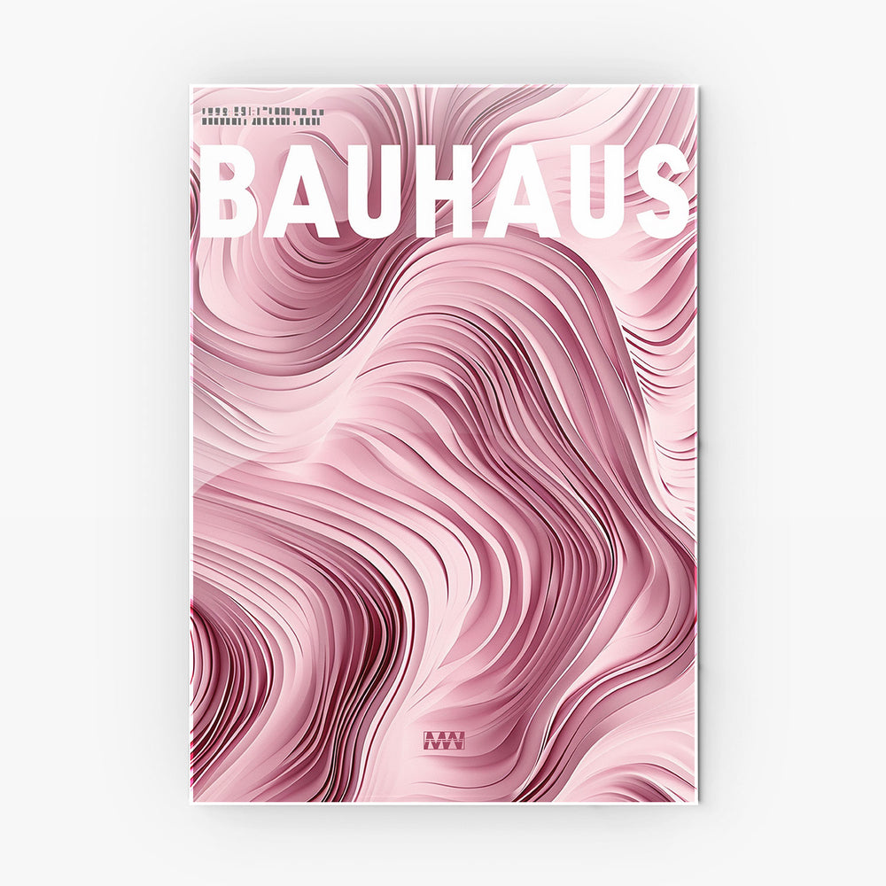 Pink Flow Bauhaus metal poster
