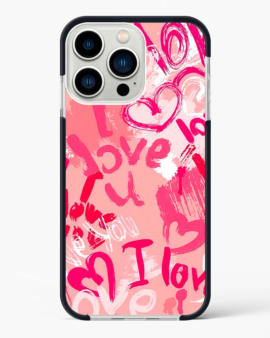 Pink Love Graffiti Impact Drop Protection Case