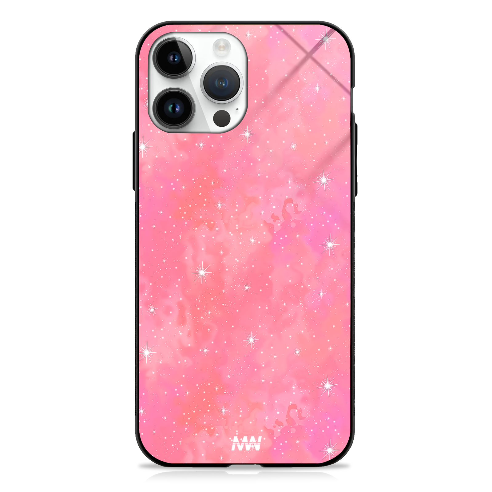 Pink Stardust GLASS CASE -  - MW Stuffs - 