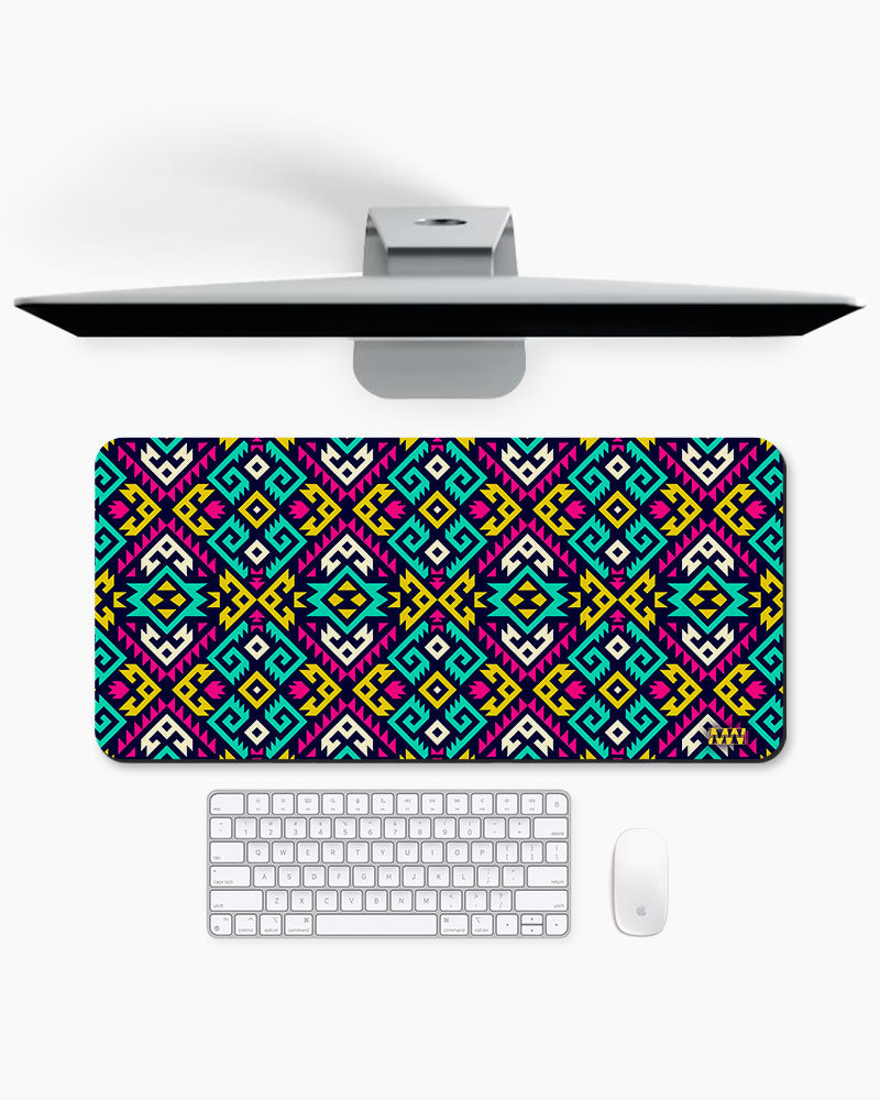 Pixel Circuit Digital Flux Desk Mat