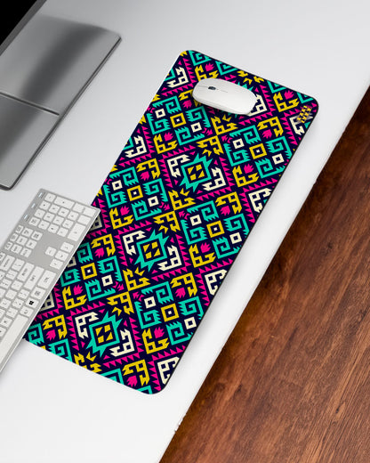 Pixel Circuit Digital Flux Desk Mat