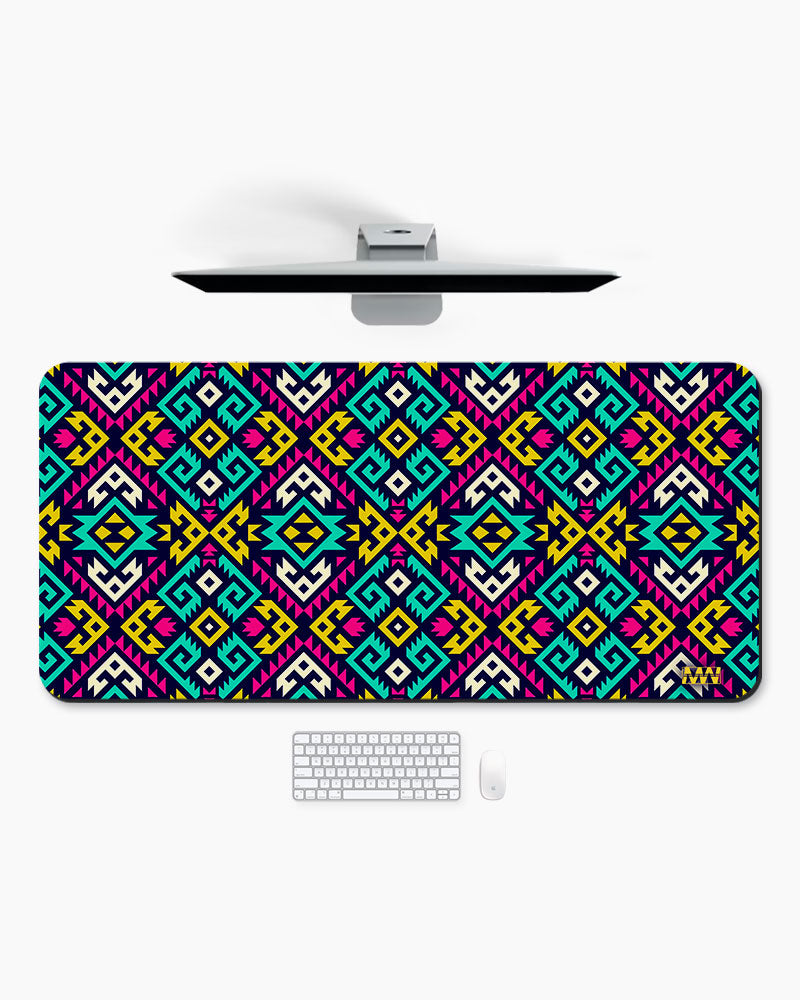 Pixel Circuit Digital Flux Desk Mat