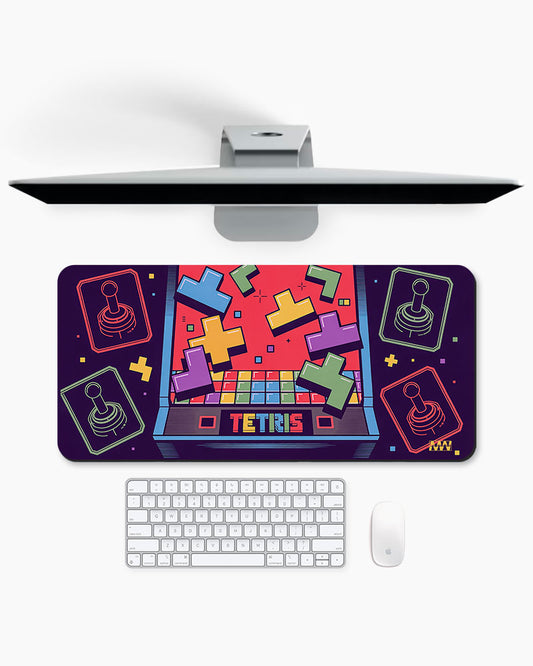 Pixel Control Retro Blocks & Joystick Power Deskmat