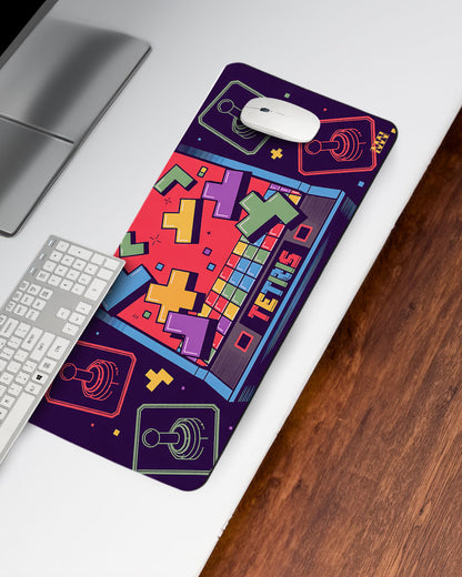 Pixel Control Retro Blocks & Joystick Power Deskmat