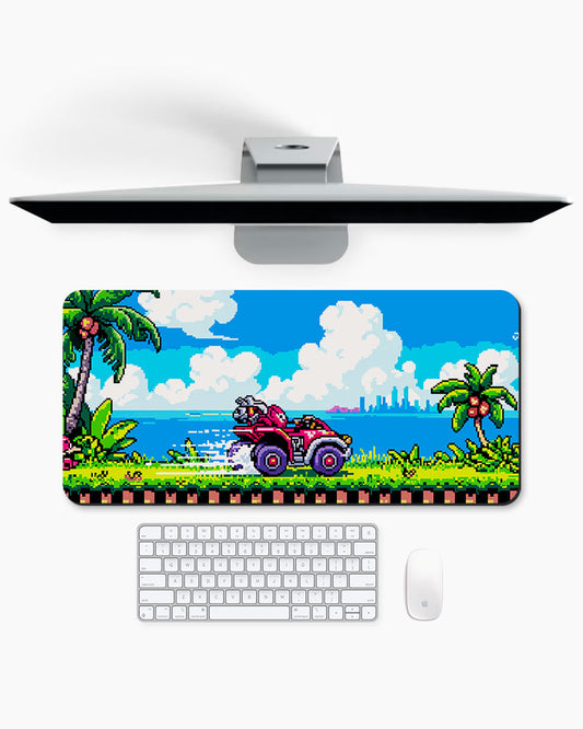 Pixel Paradise Retro Roadtrip Desk Mat