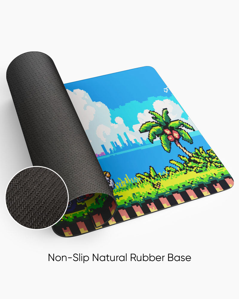 Pixel Paradise Retro Roadtrip Desk Mat
