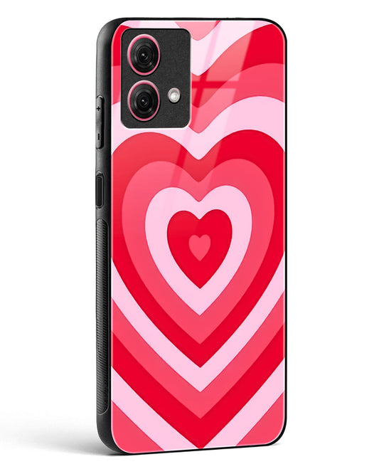 Pixel Pop Hearts Glass Phone Case-Moto G84 5G