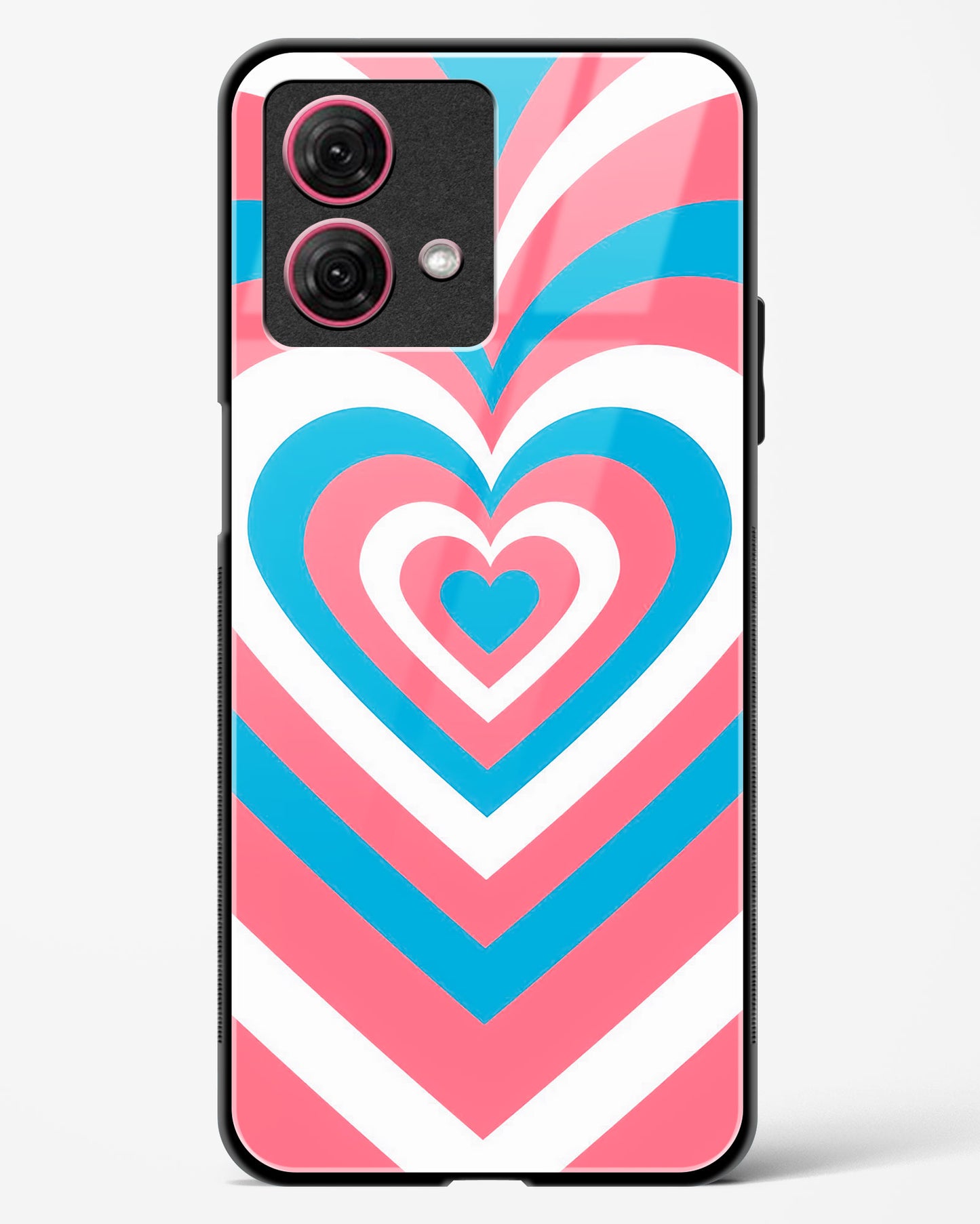 Pixel Pop Hearts Glass Phone Case-Moto G84 5G
