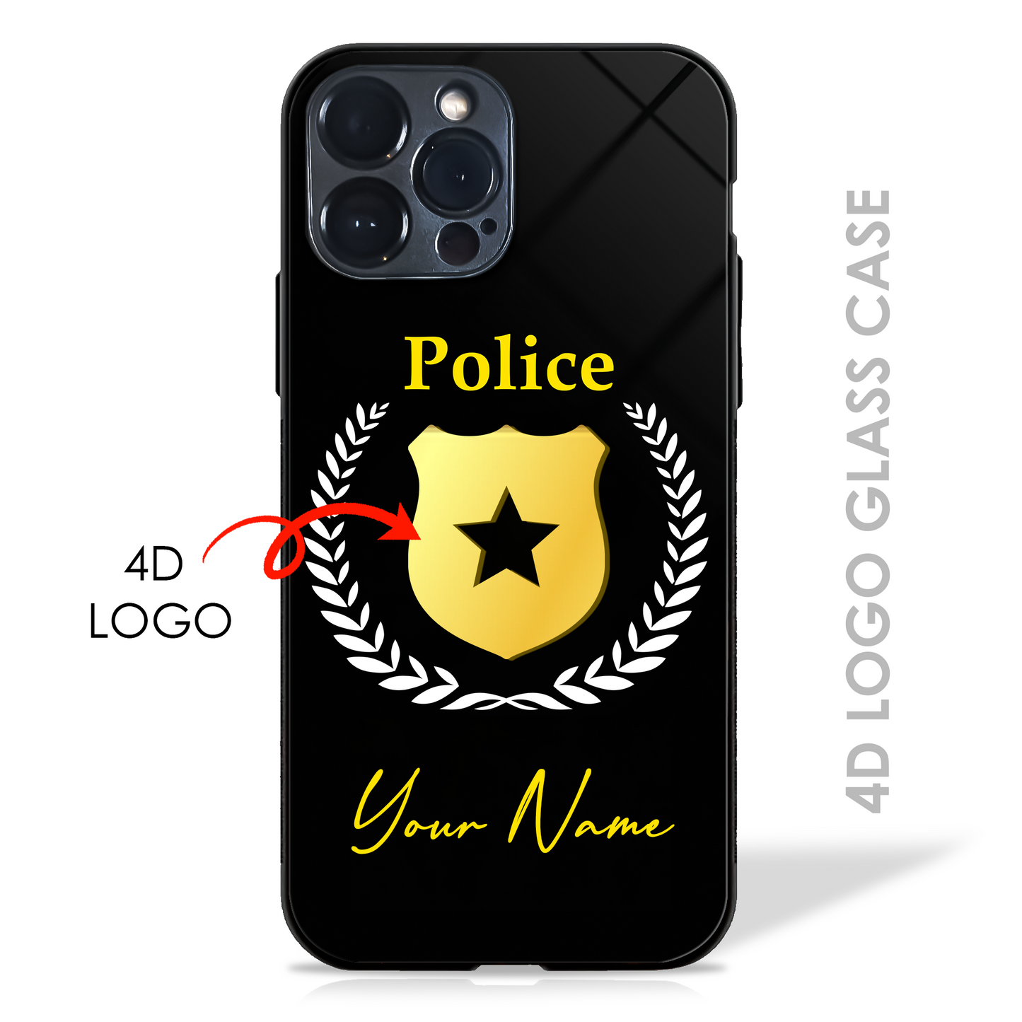 Your Name Dream Profession - 4D Logo Glass Case (20+ Professions)