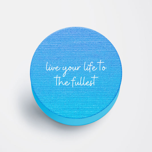 Positive Quote Blue Flat Pop Holder