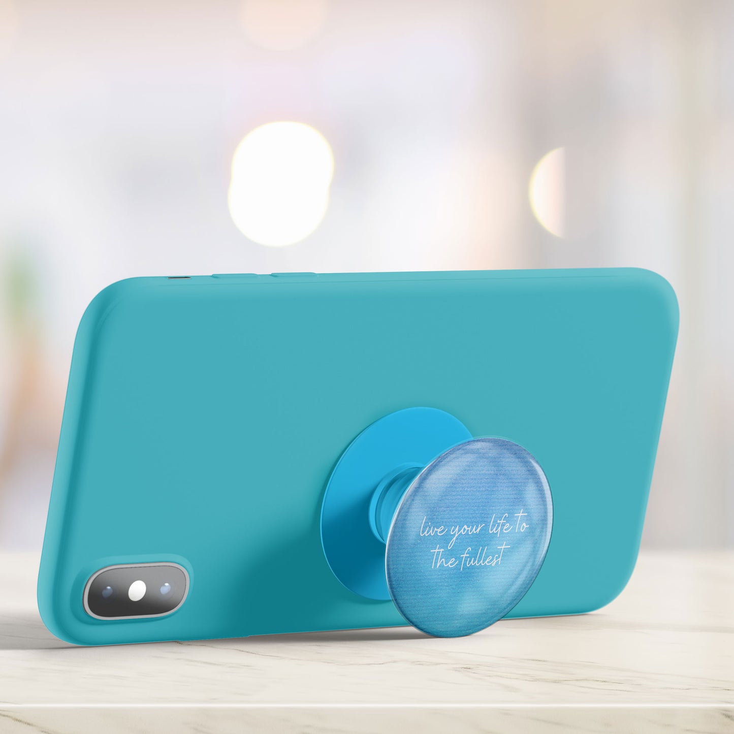 Positive Quote Blue Gloss Pop Holder