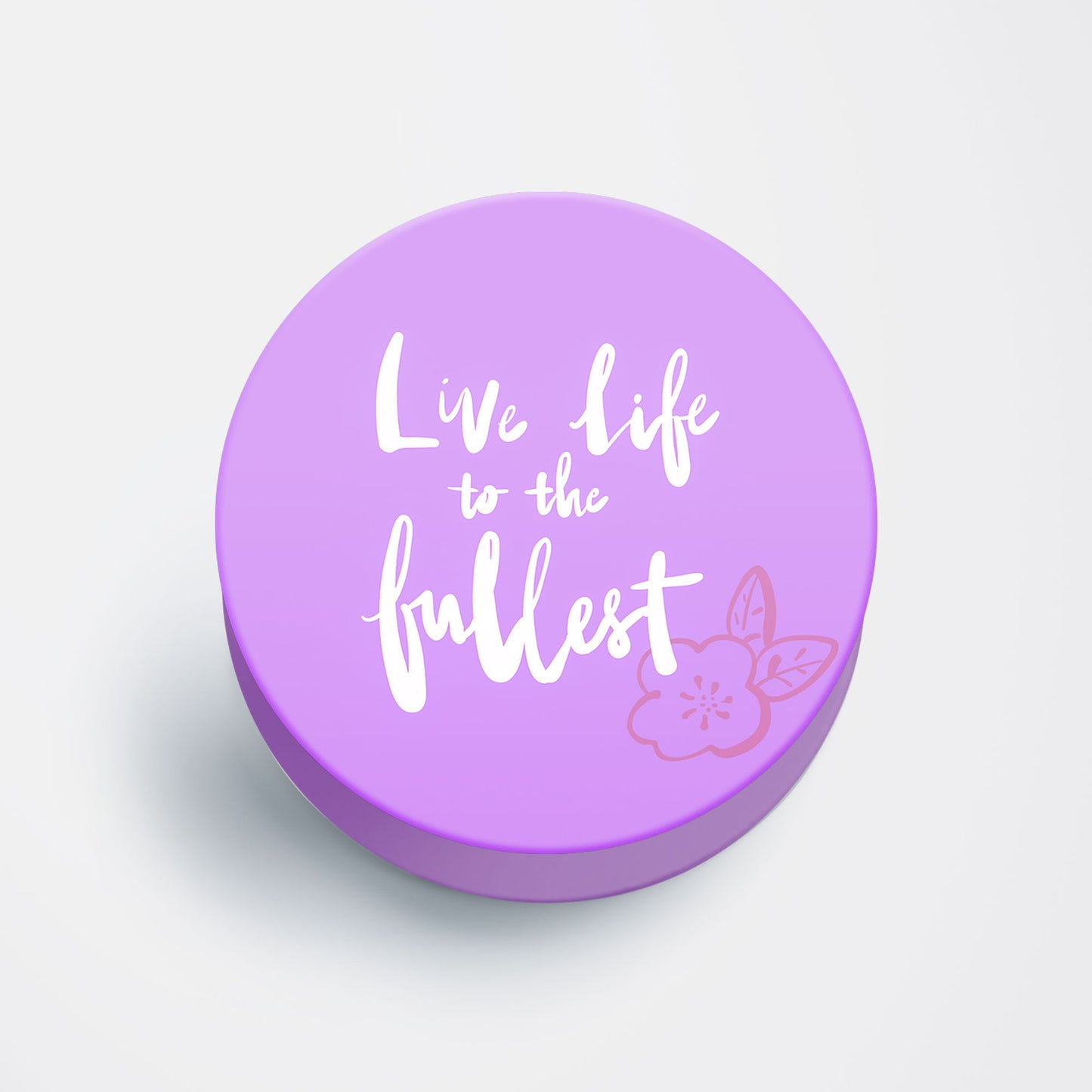 Positive Quote Purple Flat Pop Holder