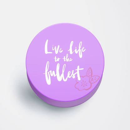 Positive Quote Purple Flat Pop Holder