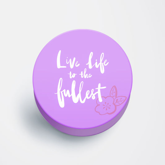 Positive Quote Purple Flat Pop Holder