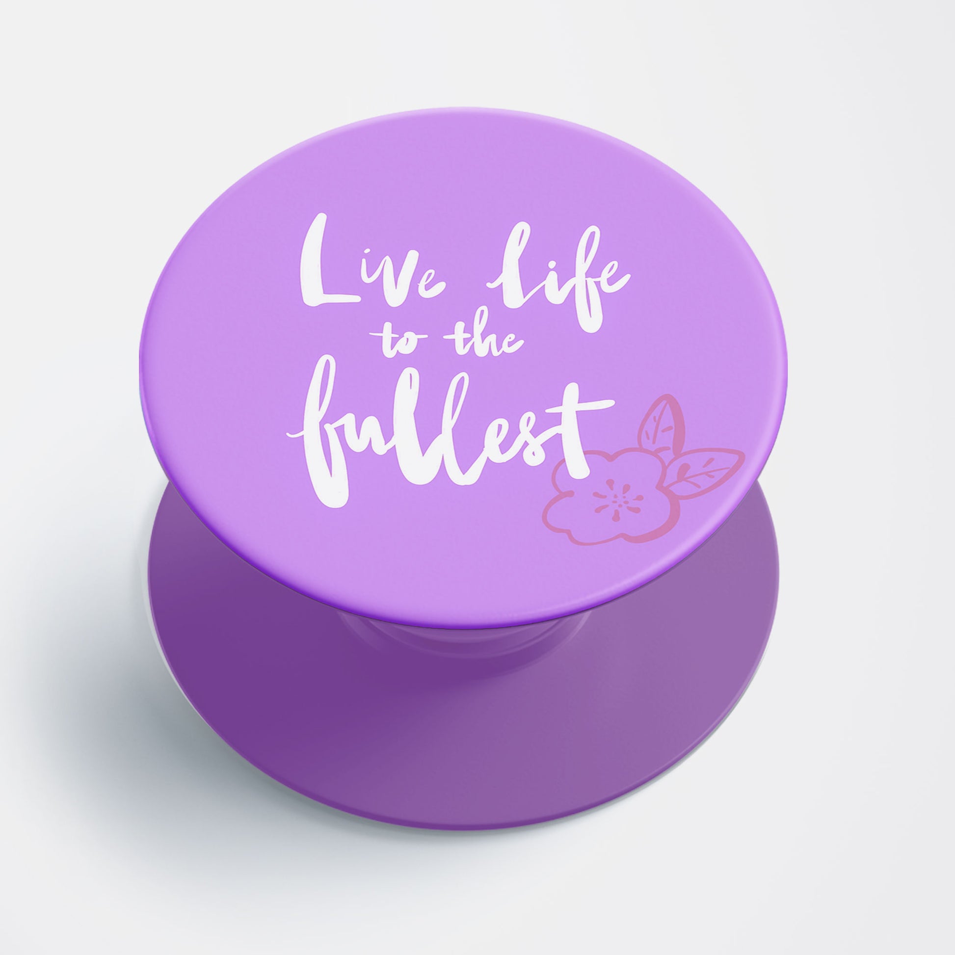 Positive Quote Purple Flat Pop Holder