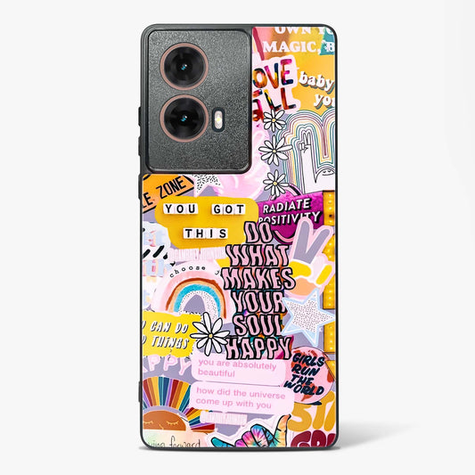 Positivity Collage Glass Phone Case-Moto G85 5G