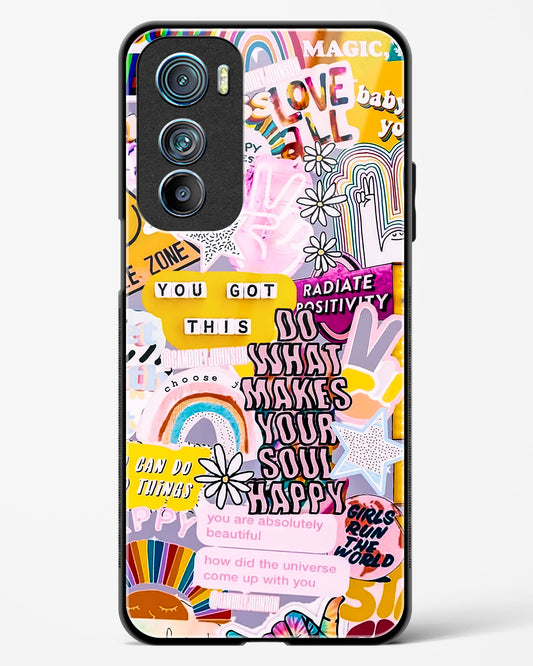 Positivity Collage Glass Phone Case-Motorola Edge 30
