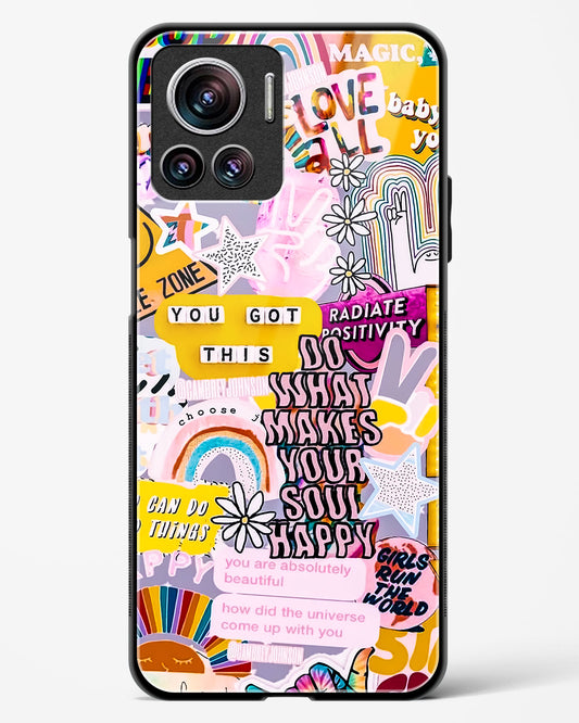 Positivity Collage Glass Phone Case-Motorola Edge 30 Ultra