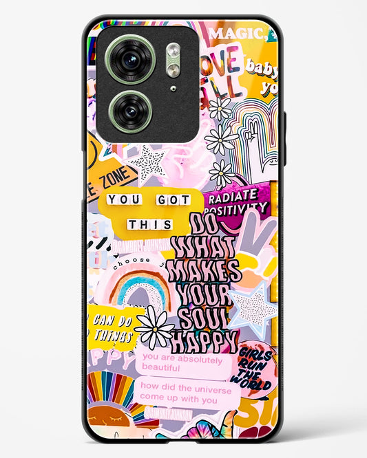 Positivity Collage Glass Phone Case-Motorola Edge 40