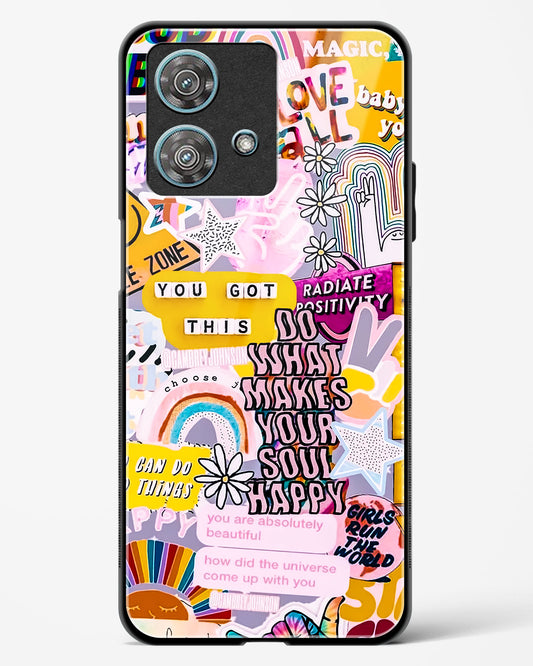 Positivity Collage Glass Phone Case-Motorola Edge 40 Neo