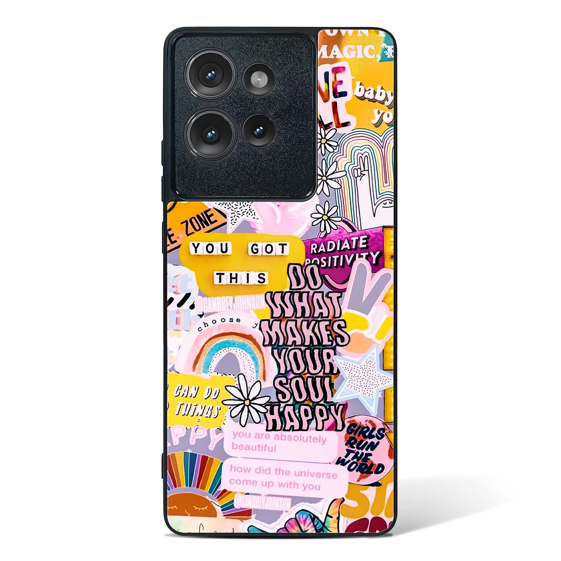 Positivity Collage Glass Phone Case-Motorola Edge 50