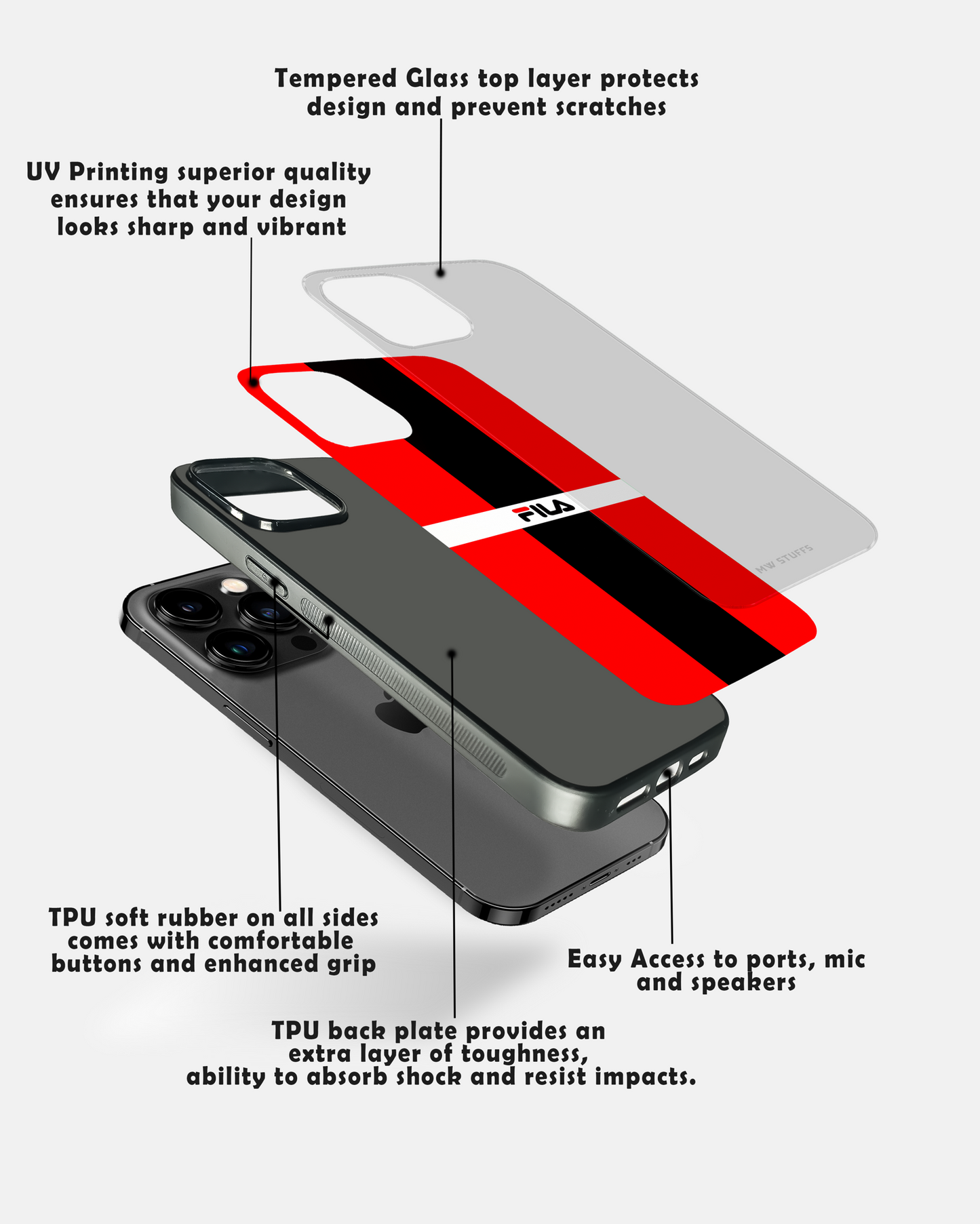 Premium Brand Name Glass Case -  - MW Stuffs - 