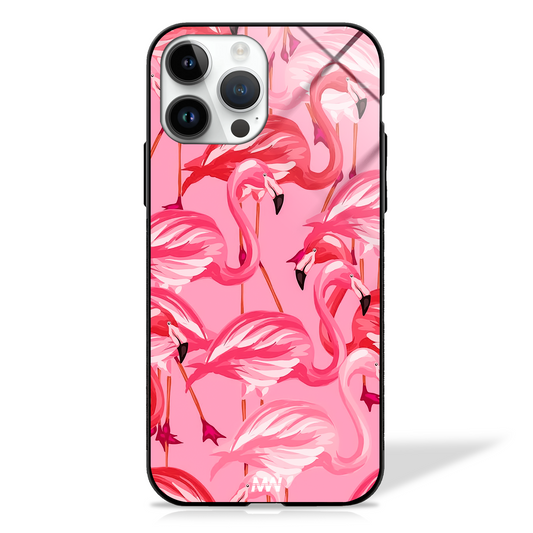 Pretty Pink Flamingos GLASS CASE -  - MW Stuffs - 