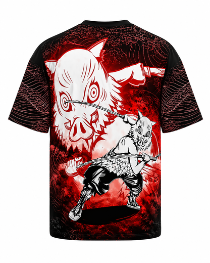 Inosuke Inspired Bold Anime Streetwear Oversized Jersey