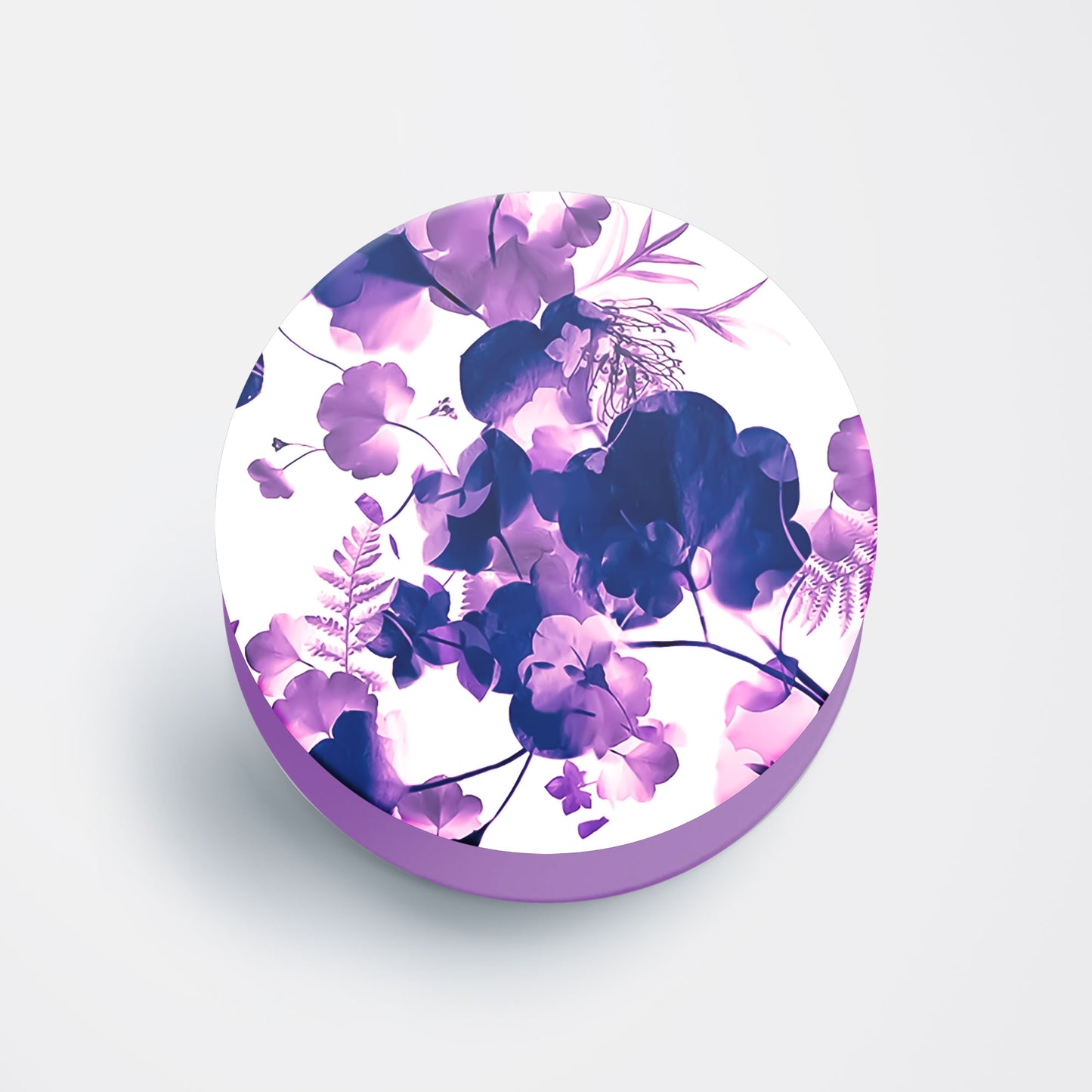 Purple Blossoms Flat Pop Holder