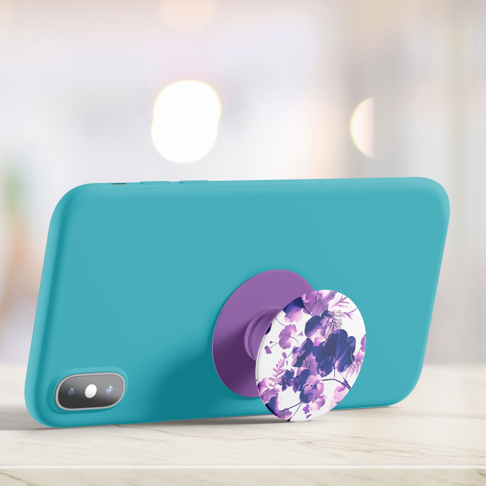 Purple Blossoms Flat Pop Holder