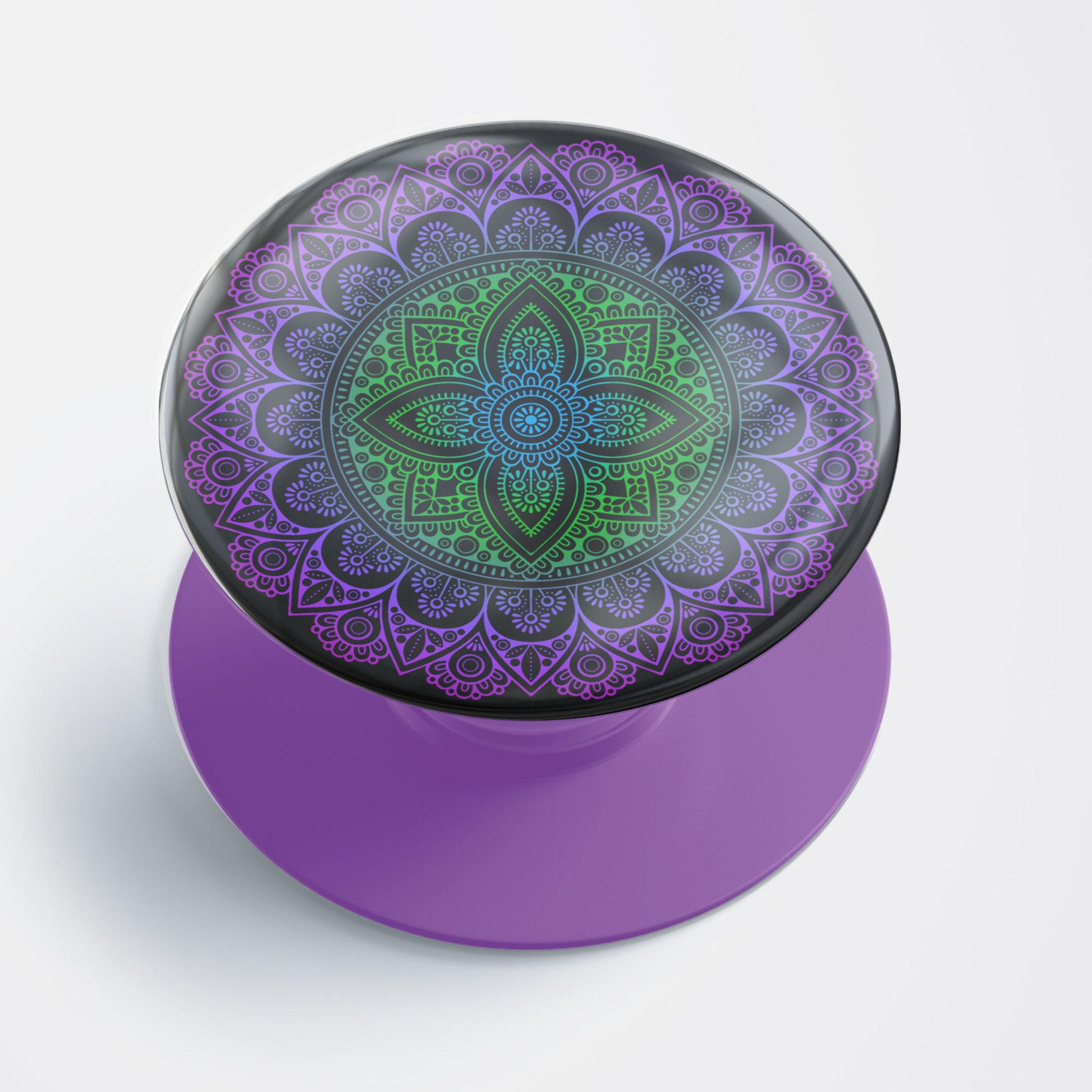 Purple Mandala Art Gloss Pop Holder