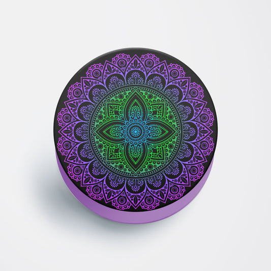 Purple Mandala Flat Pop Holder